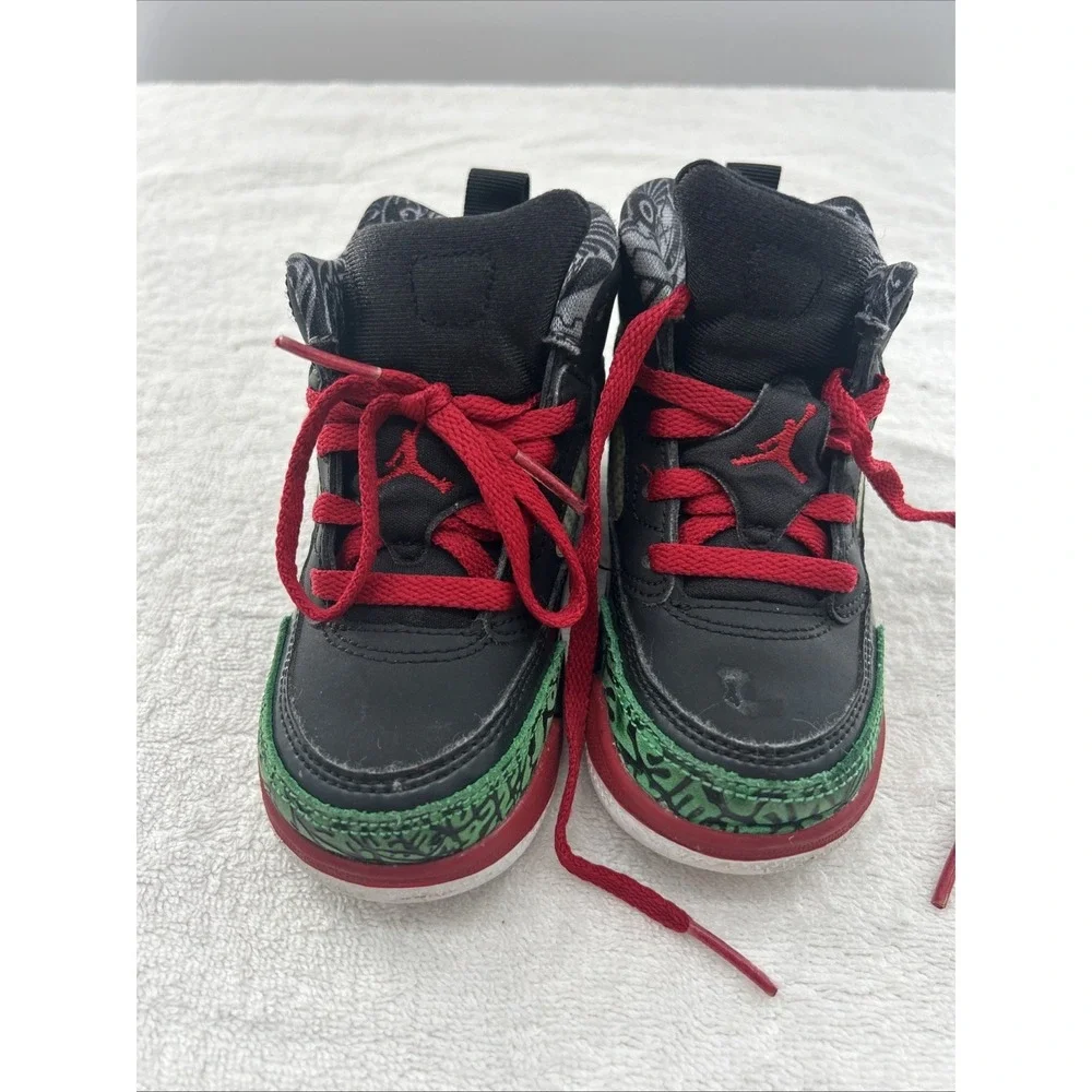 Nike Air Jordan Spizike Black Varsity Red Classic‎ Green 317700-026 Y Size 8C